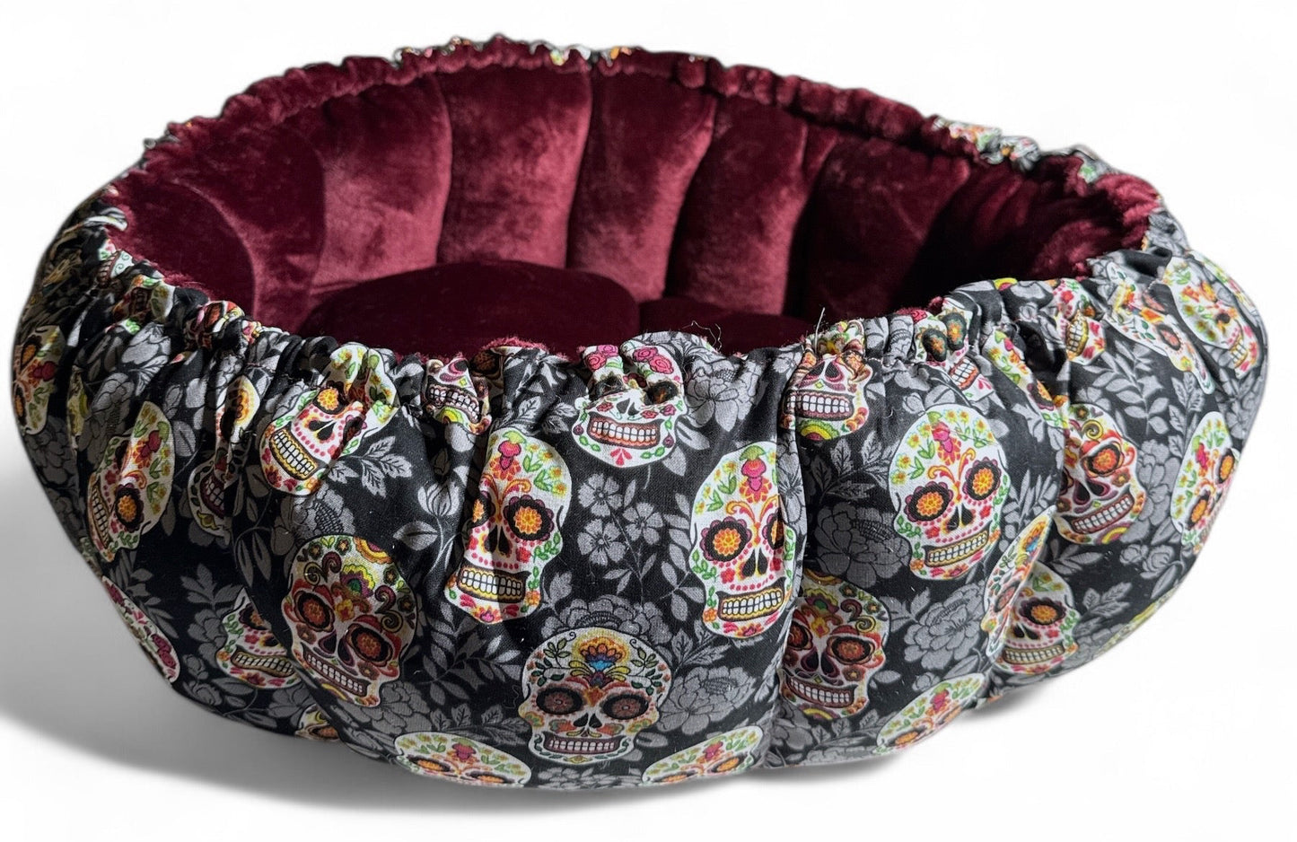 Floral Sugar Skulls Nest Bed