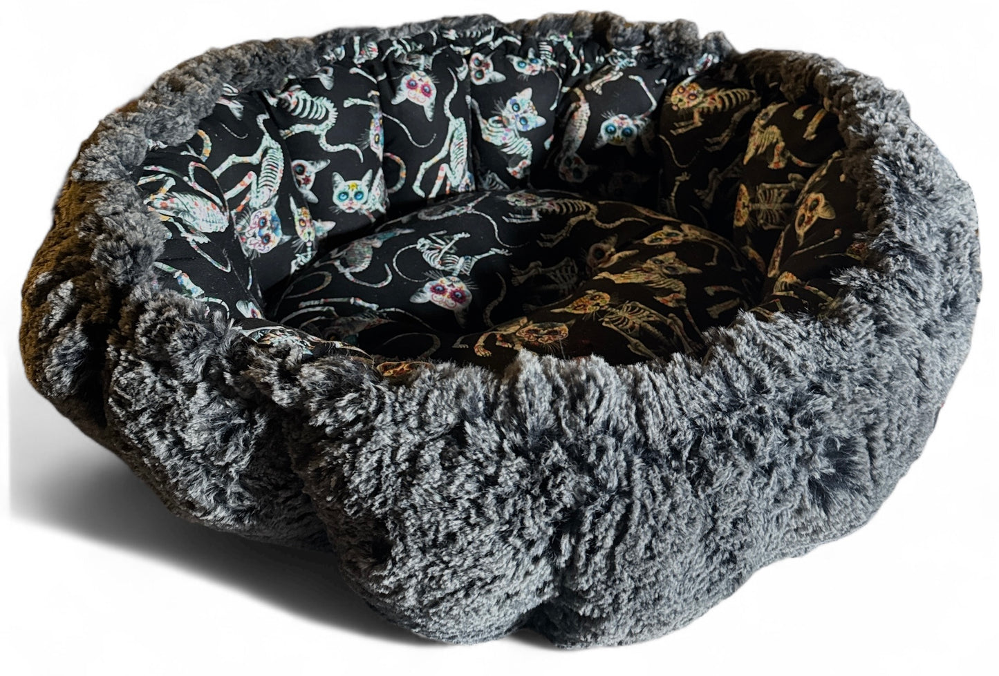 Sugar Skull Skeleton Cats Nest Bed