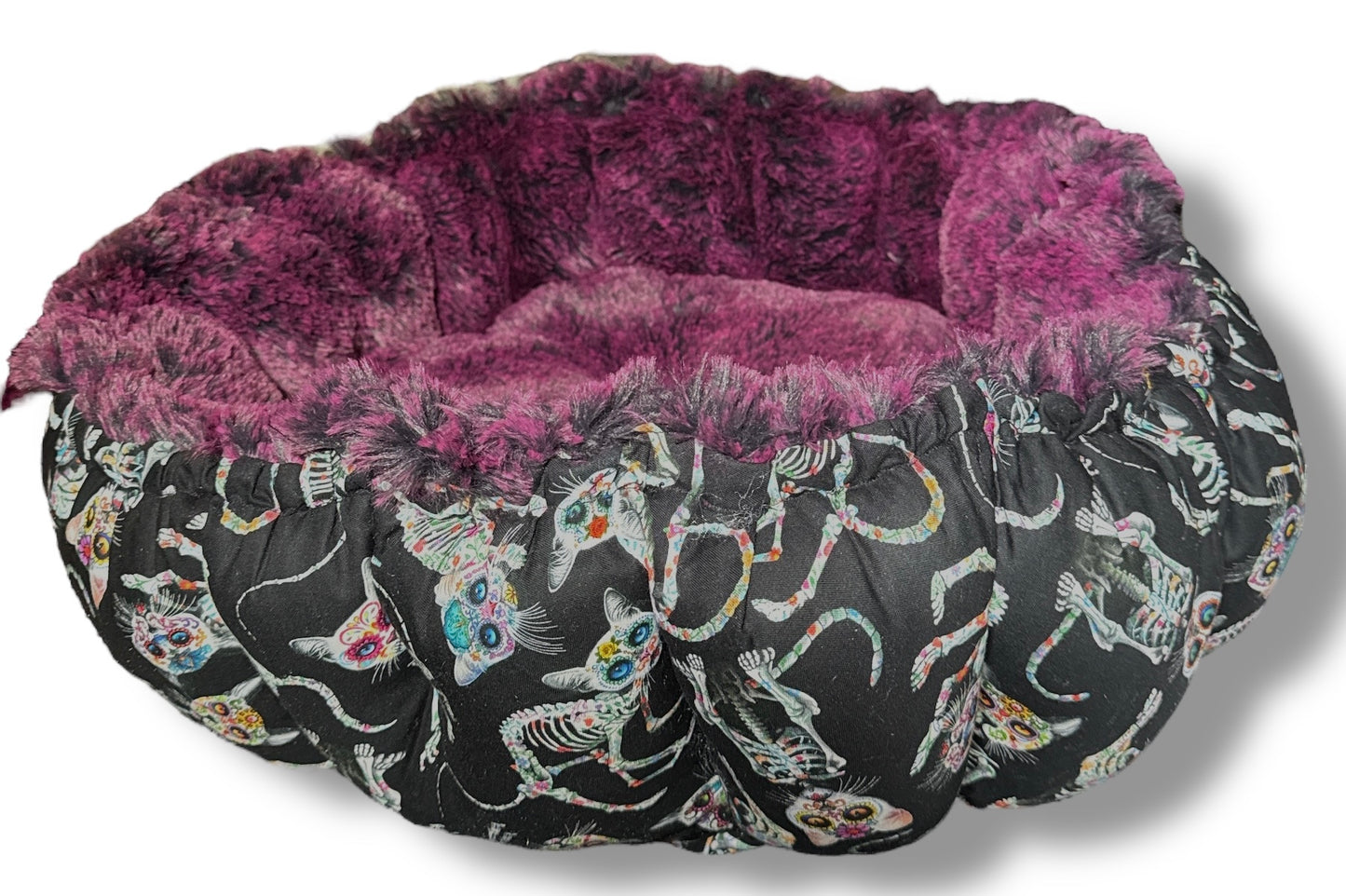 Sugar Skull Skeleton Cats Nest Bed