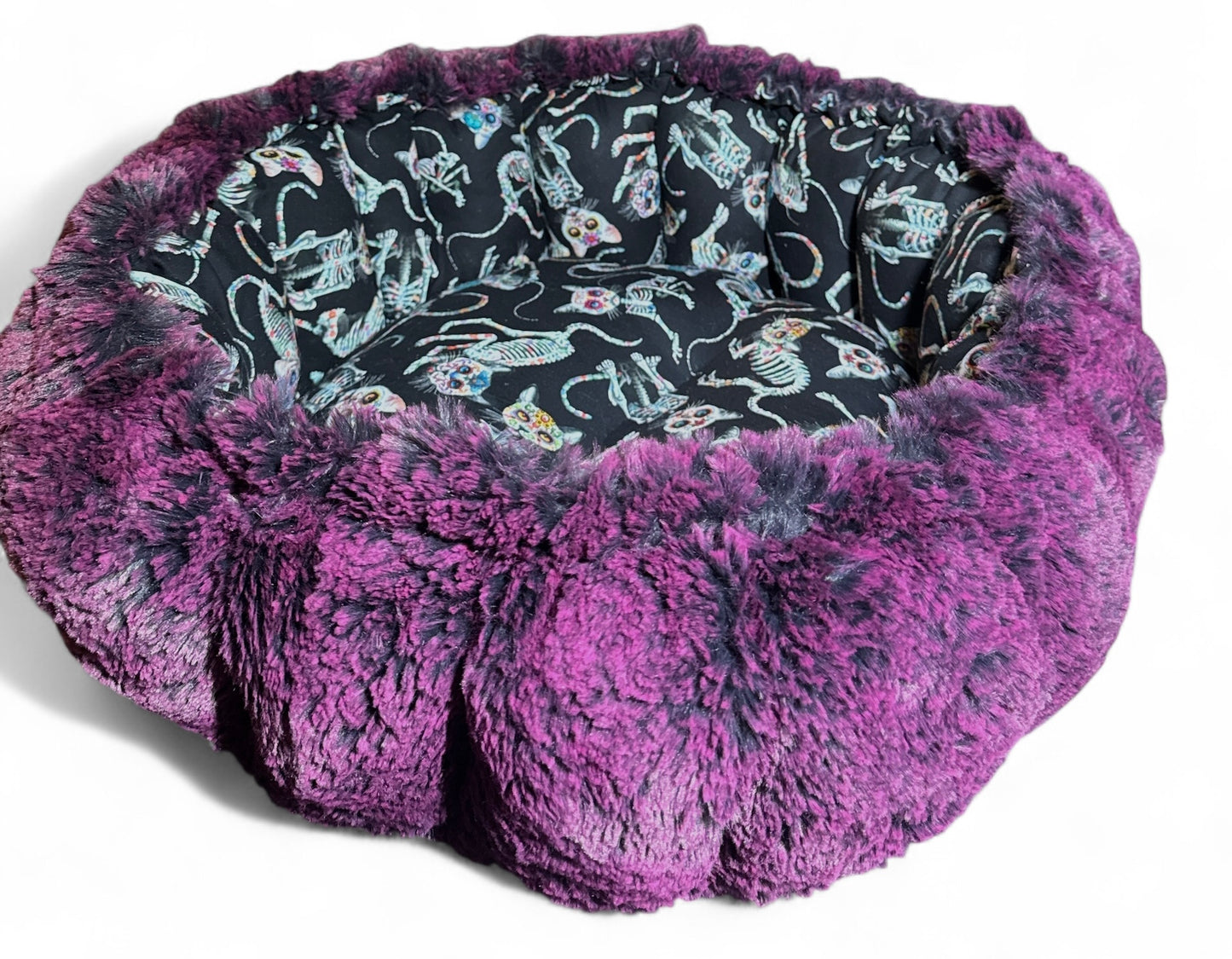 Sugar Skull Skeleton Cats Nest Bed