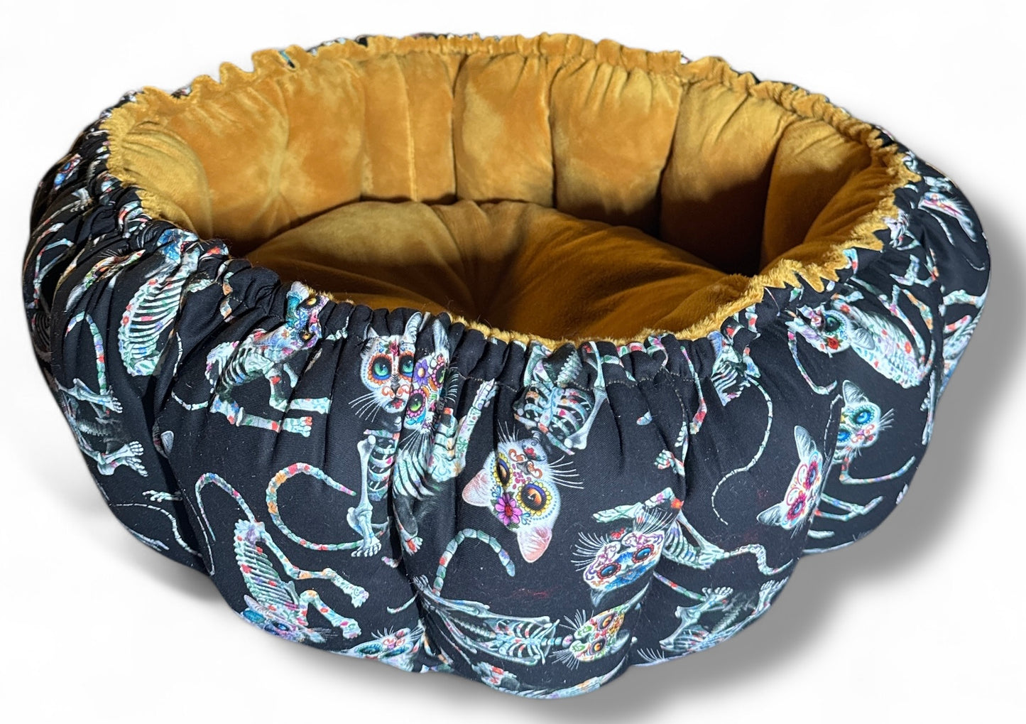 Sugar Skull Skeleton Cats Nest Bed