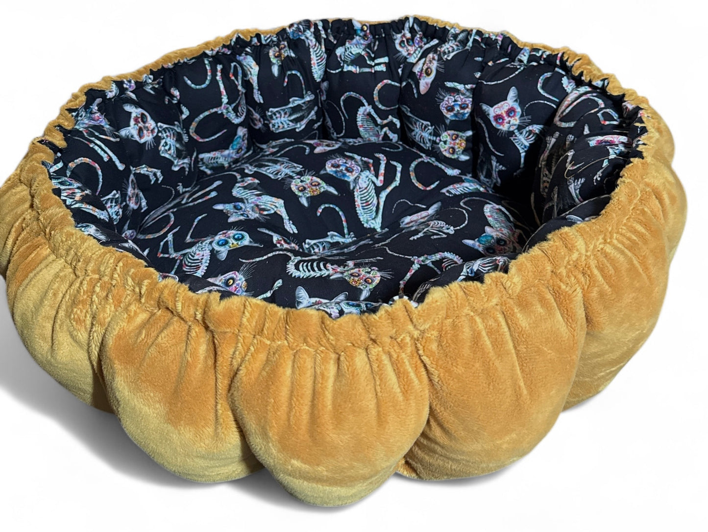 Sugar Skull Skeleton Cats Nest Bed
