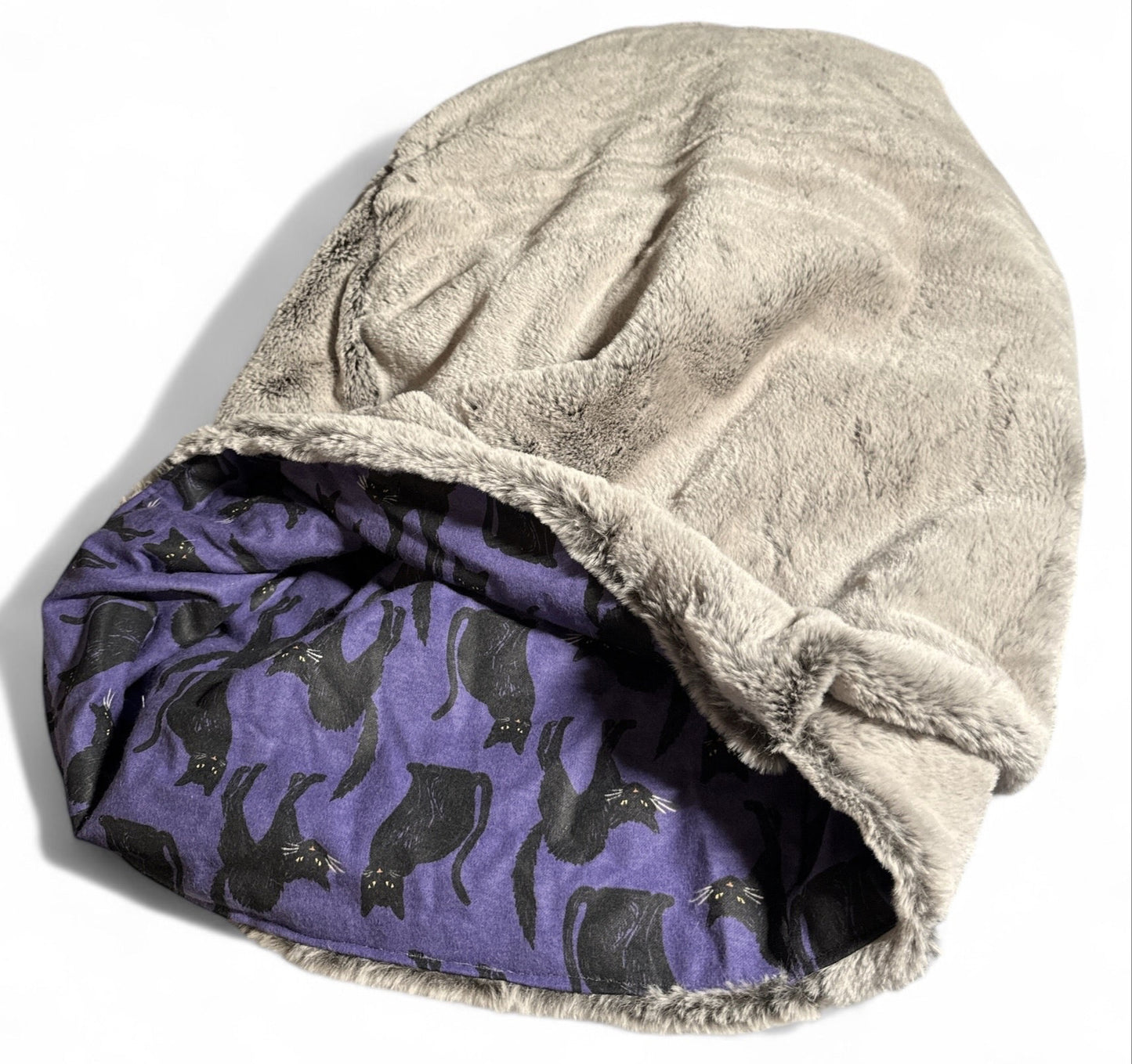 Black Cat Power Snuggle Sack Bed
