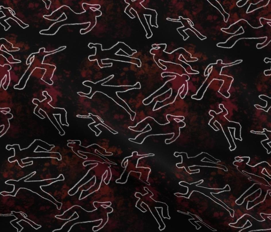 Body Chalk Outline Snuggle Sack Bed
