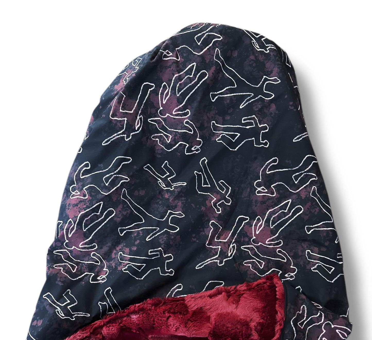 Body Chalk Outline Snuggle Sack Bed