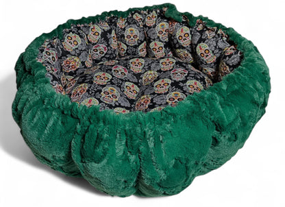 Floral Sugar Skulls Nest Bed