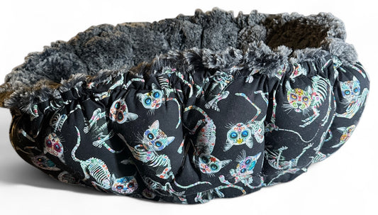 Sugar Skull Skeleton Cats Nest Bed