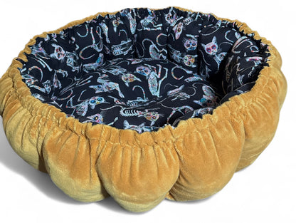Sugar Skull Skeleton Cats Nest Bed