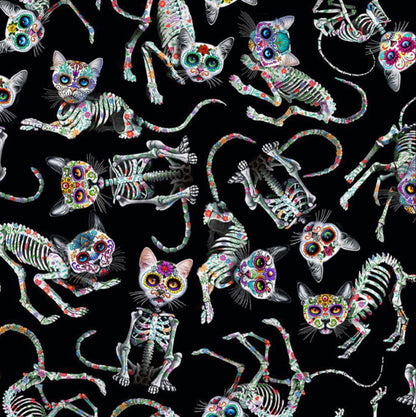 Sugar Skull Skeleton Cats Nest Bed