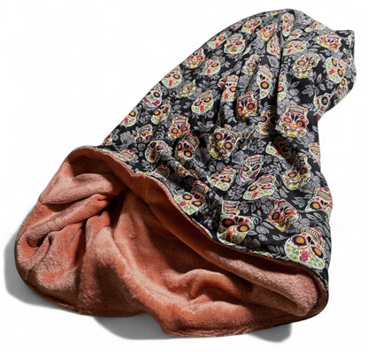 Floral Sugar Skulls Snuggle Sack Bed