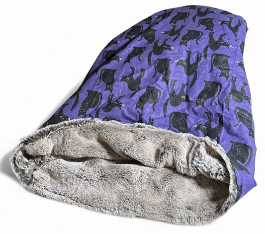 Black Cat Power Snuggle Sack Bed