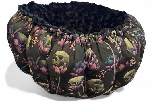 Deadly Floral Skulls Nest Bed