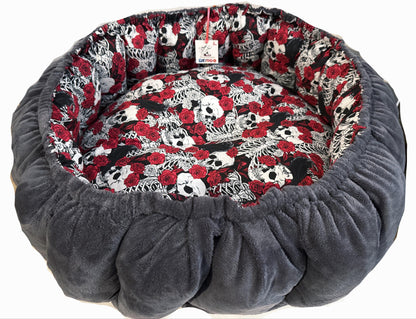 Ravens, Roses & Skulls - oh my!  Large Nest Bed