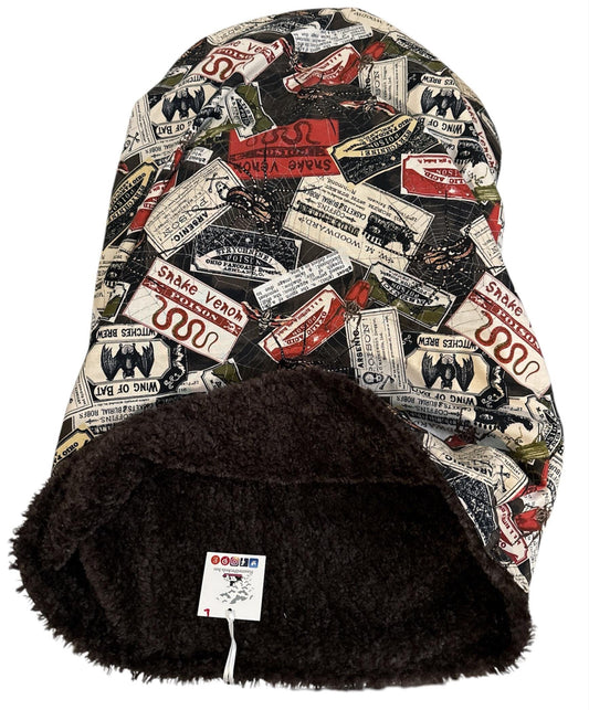 POISION Labels Red Snuggle Sack Bed