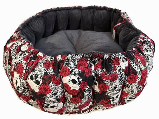 Ravens, Roses & Skulls - oh my!  Large Nest Bed