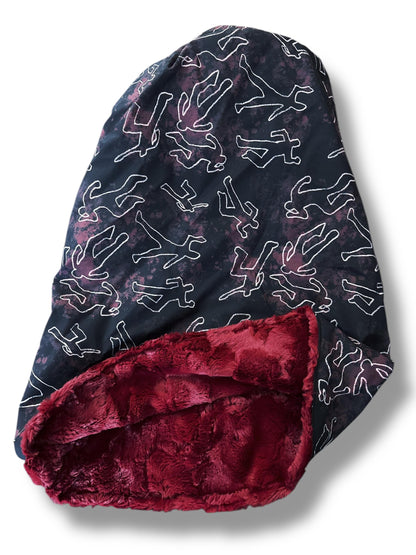 Body Chalk Outline Snuggle Sack Bed