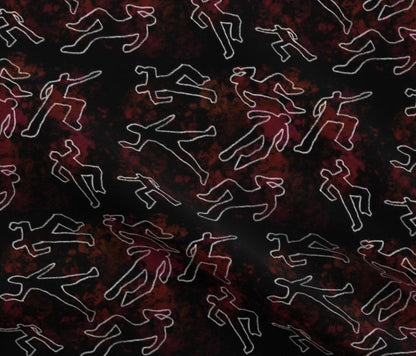 Body Chalk Outline Snuggle Sack Bed