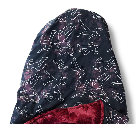 Body Chalk Outline Snuggle Sack Bed